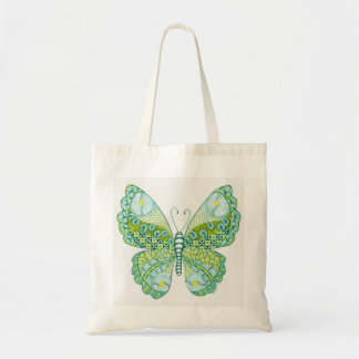 Tote Bag Papillon vert et jaune