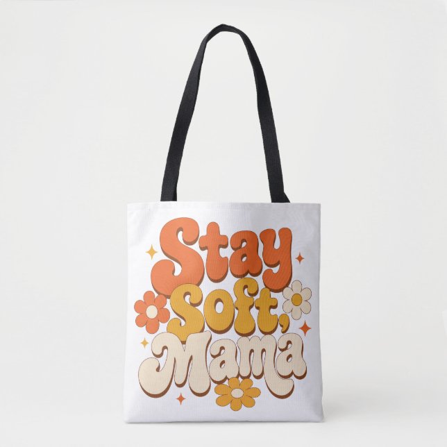 Tote Bag Papillon Violet Vibrant avec Sentier de Fleurs Sau (Devant)
