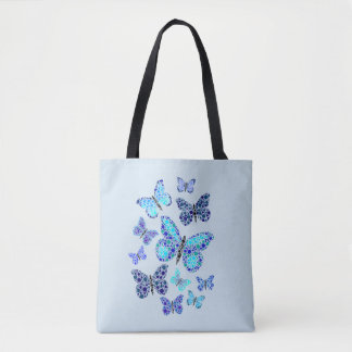 Tote Bag Papillons bleus à points