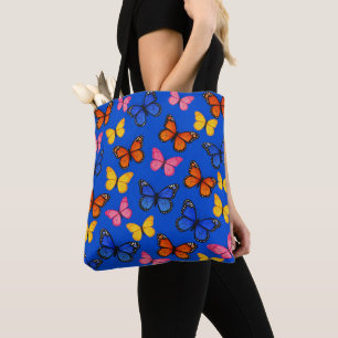 Tote Bag Papillons Bleus Vibrants