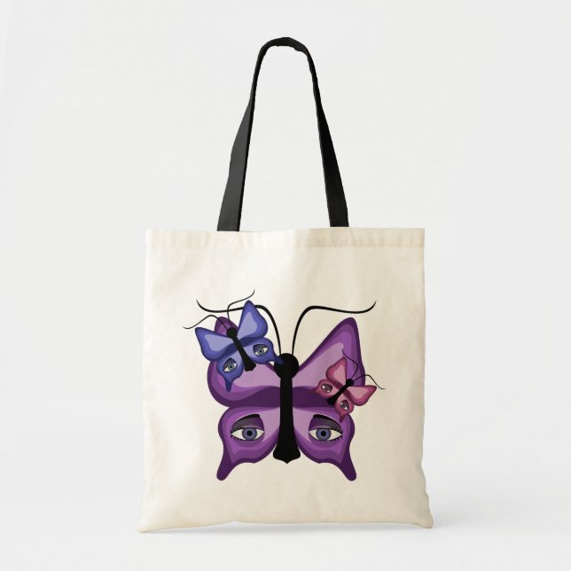 Tote Bag Papillons d'observation colorés (Devant)