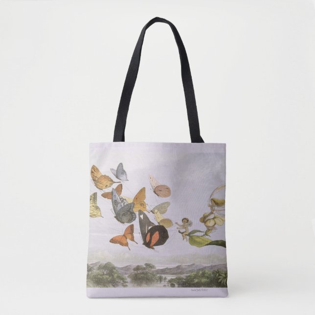 Tote Bag papillons et fées en vol (Devant)