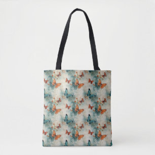 Tote Bag Papillons et fleurs Vintages colorés (9)