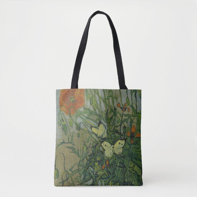 Tote Bag Papillons et papillons par Vincent van Gogh (Devant)