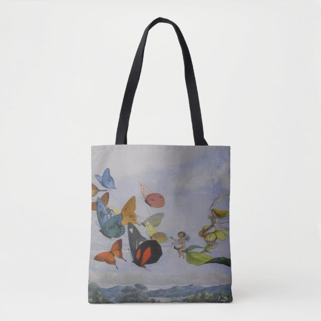 Tote Bag Papillons et Reine Fée Papillons Fées (Devant)