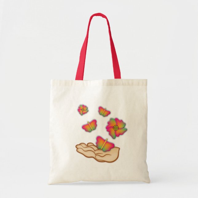 Tote Bag Papillons & Fleurs (Devant)
