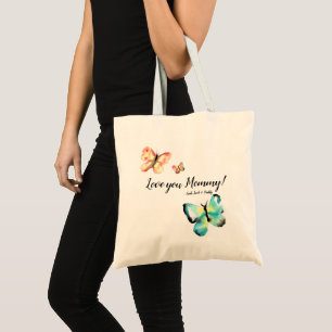 Tote Bag Papillons, le jour de mère personnalisée