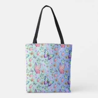 Tote Bag Papillons Linéaire Gradient Arrière - plan Motif
