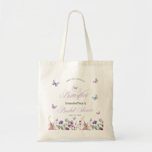 Tote Bag Papillons Modernes Fleurs Sauvages Shower de Marié
