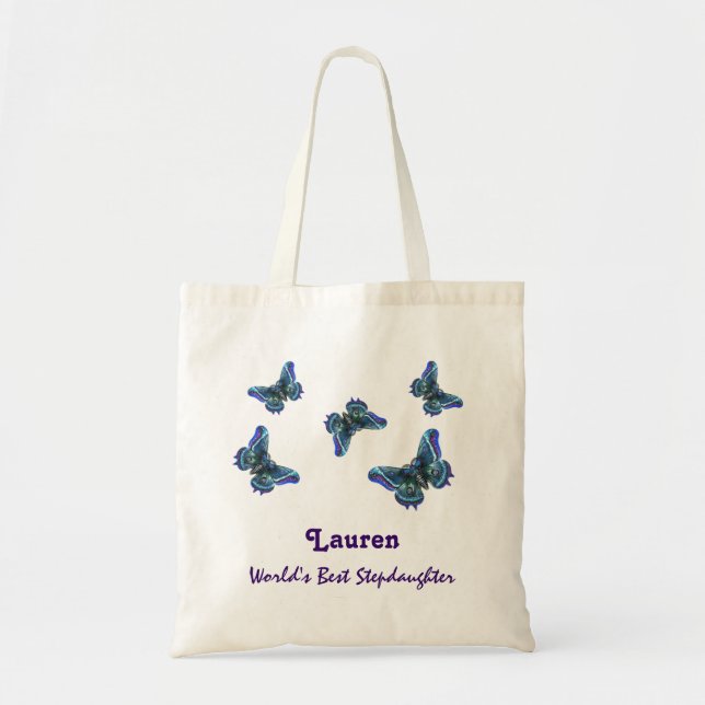 Tote Bag Papillons nommés faits sur commande de la (Devant)