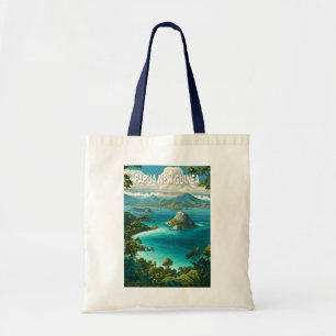 Tote Bag Papouasie-Nouvelle-Guinée Illustration Voyage Art 