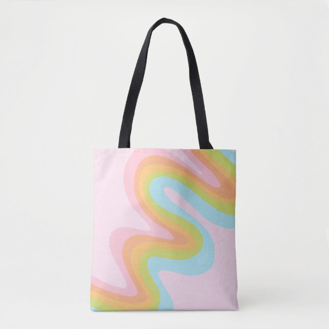 Tote Bag Pâque arc-en-ciel pastel (Devant)