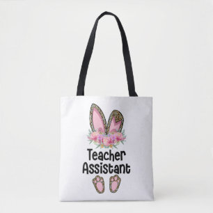 Tote Bag Pâques Bunny Ear Enseignant Leopard Enseignant Ass