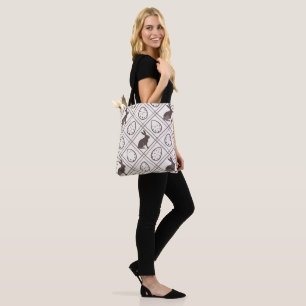 Tote Bag Pâques carreaux marron  