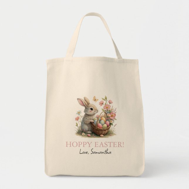 Tote Bag Pâques Fleur sauvage de Pâques CertainesBunny (Devant)