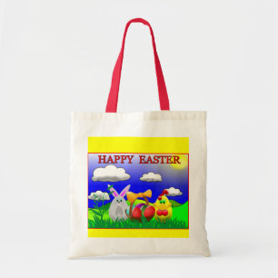 Tote Bag Pâques joyeuses colorées