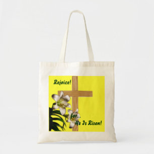 Tote Bag Pâques religieuses - Réjouissez-vous pour lui ress