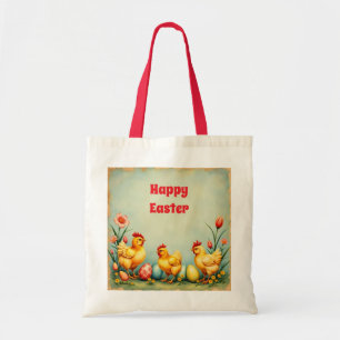 Tote Bag Pâques Vintage 3 Little Chicken Holiday Collection