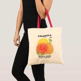 Tote Bag Paquet de semences vintage Art Étiquette, Fleurs d