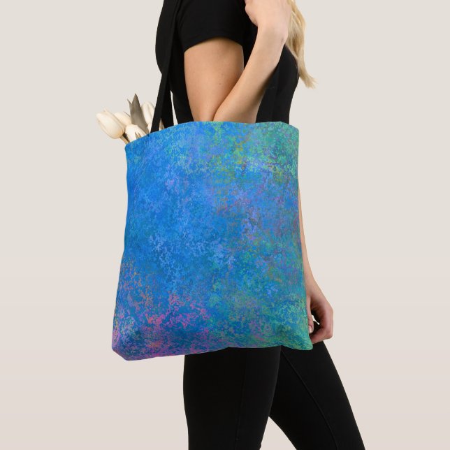 Tote Bag Par l'encre d'alcool de mer, Abstraite acrylique (De près)