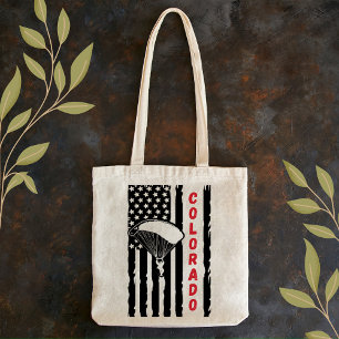 Tote Bag Parachute vintage de parapente en Skydiving au Col