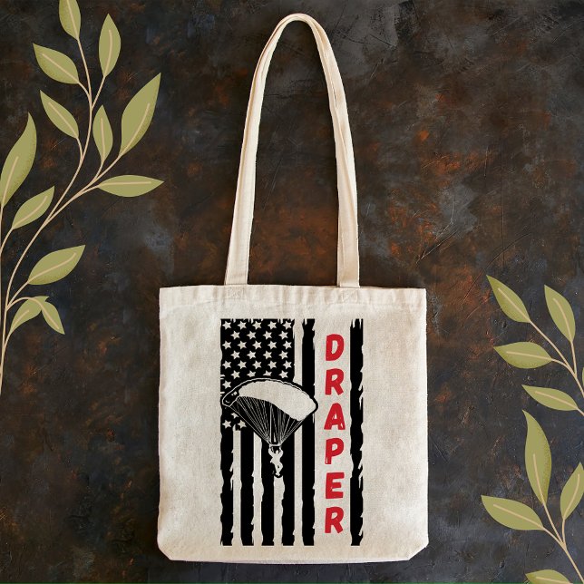 Tote Bag Parachutisme vintage Draper (Créateur téléchargé)