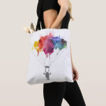 Tote Bag Parachutiste, parachute. Sport de parachutisme.<br><div class="desc">Parachutiste, parachute. Sport de parachutage. Parachutisme. Illustration d'art d'aquarelle. Cette pièce en t de parachutisme avec le parachutiste d'aquarelle fait un cadeau mignon pour a femme de parachutisme ou homme ou quelqu'un qui juste aiment ce sport "merveilleux" impressionnant ou sont dans la culture pop art. Parachutiste accrochant sur un nuage...</div>