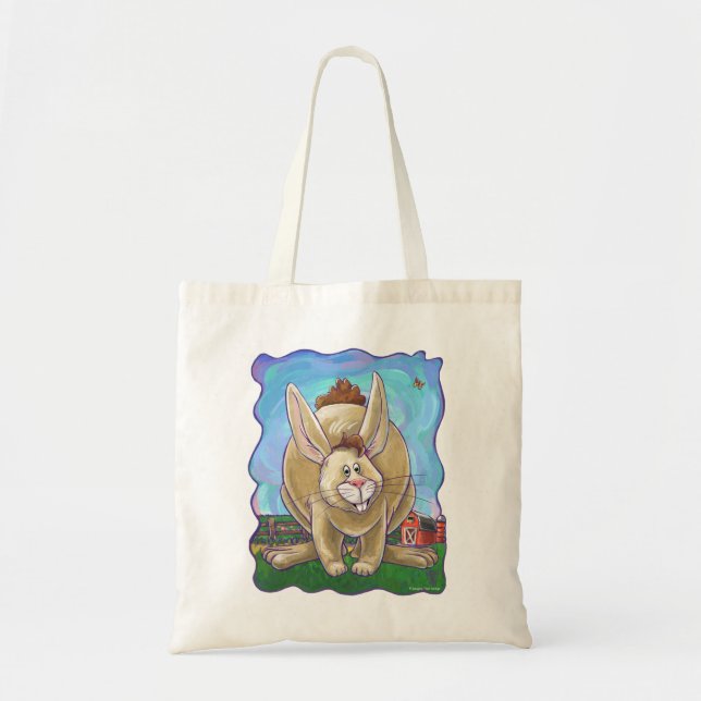 Tote Bag Parade animalière sur lapin mignon (Devant)