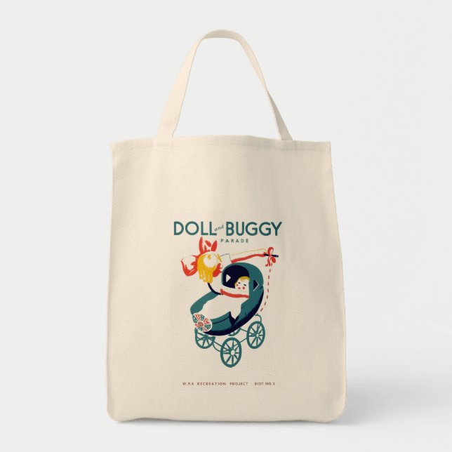 Tote Bag Parade poupée et buggy (Devant)