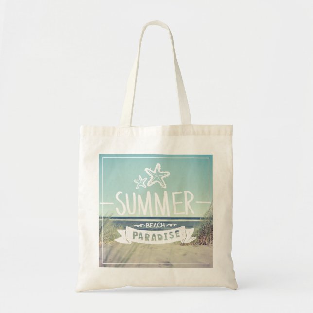 Tote Bag Paradis de plage d'été (Devant)