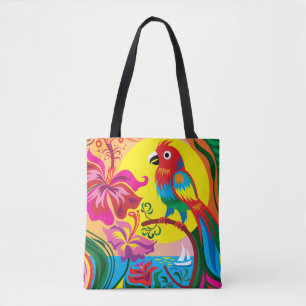 Tote Bag Paradis du perroquet tropical