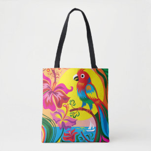 Tote Bag Paradis du perroquet tropical