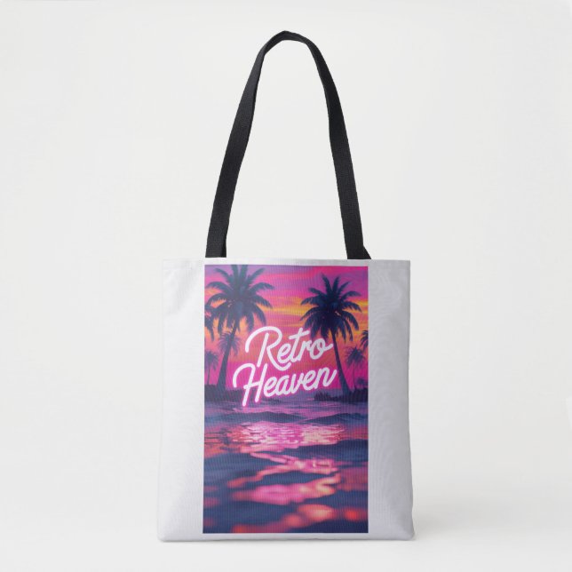 Tote Bag Paradis Néon des Années 80 (Devant)