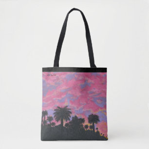 Tote Bag "Paradis rose" Fourre-tout par tout l'art de joie