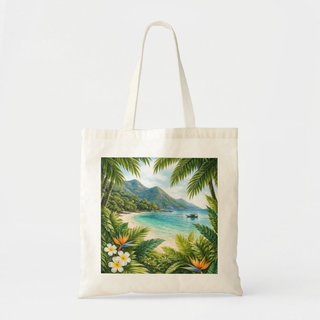 Tote Bag Paradis tropical de la plage de Con Dao (Devant)