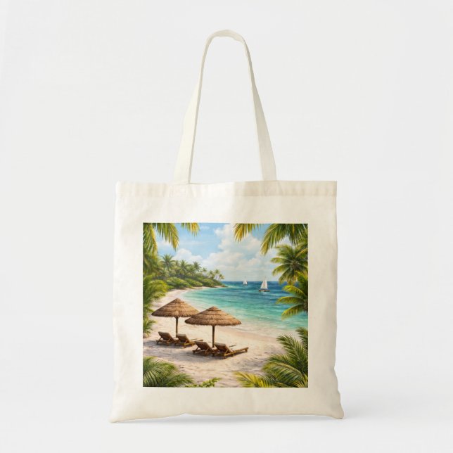 Tote Bag Paradis tropical de la plage de Diani (Devant)