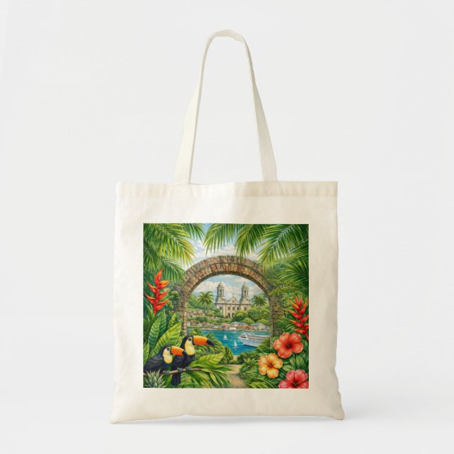 Tote Bag Paradis tropical de l'île d'Antigua (Devant)
