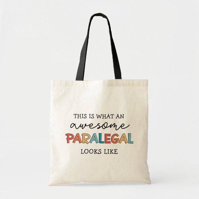Tote Bag Paralegal Awesome Legal Assistant Funny (Devant)