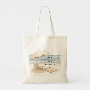 Tote Bag Parapluie Coquillages Cœur de Soleil de Mer Séréni