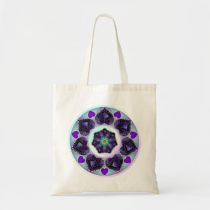 Tote Bag Parapluie violet & coeurs .7