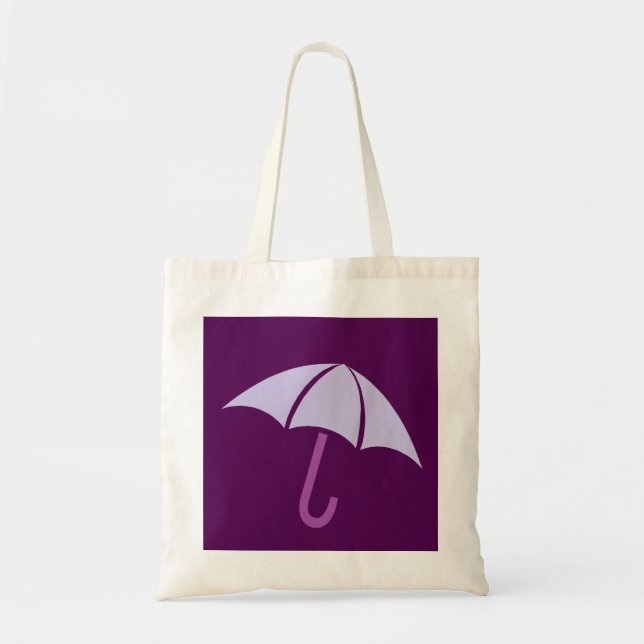 Tote Bag Parapluie violet Pop Art (Devant)