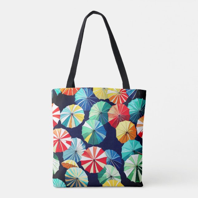 Tote Bag Parapluies colorés (Dos)