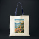 Tote Bag Paraty Brésil Travel Art Vintage<br><div class="desc">Paraty rétro design de déplacement vectoriel. Paraty est une petite ville entourée de montagnes sur la Costa Verde du Brésil,  entre Rio de Janeiro et São Paulo.</div>