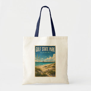 Tote Bag Parc d'État de Gulf Alabama Illustration Art de vo