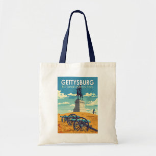 Tote Bag Parc militaire national de Gettysburg Art rétro de