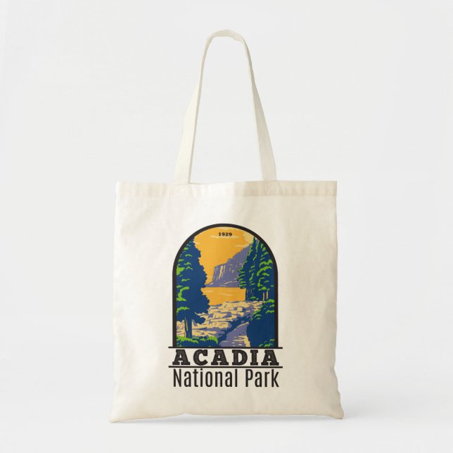 Tote Bag Parc national Acadia Bar Harbour Ocean Path (Devant)