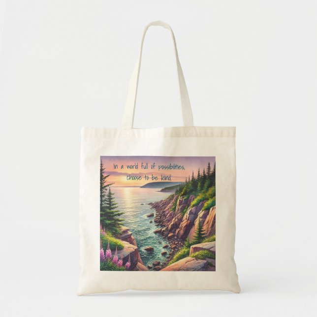 Tote Bag Parc national Acadia et devis (Devant)