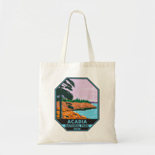 Tote Bag Parc national Acadia Maine Bar Harbour Vintage
