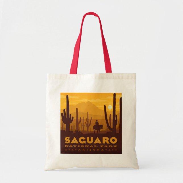 Tote Bag Parc national Carré du Saguaro | Arizona (Devant)