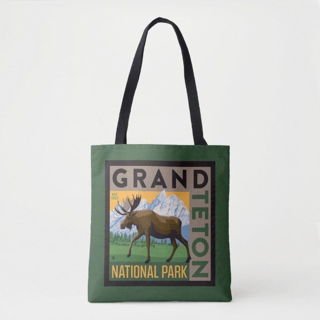 Tote Bag Parc national de Grand Teton Moose (Devant)